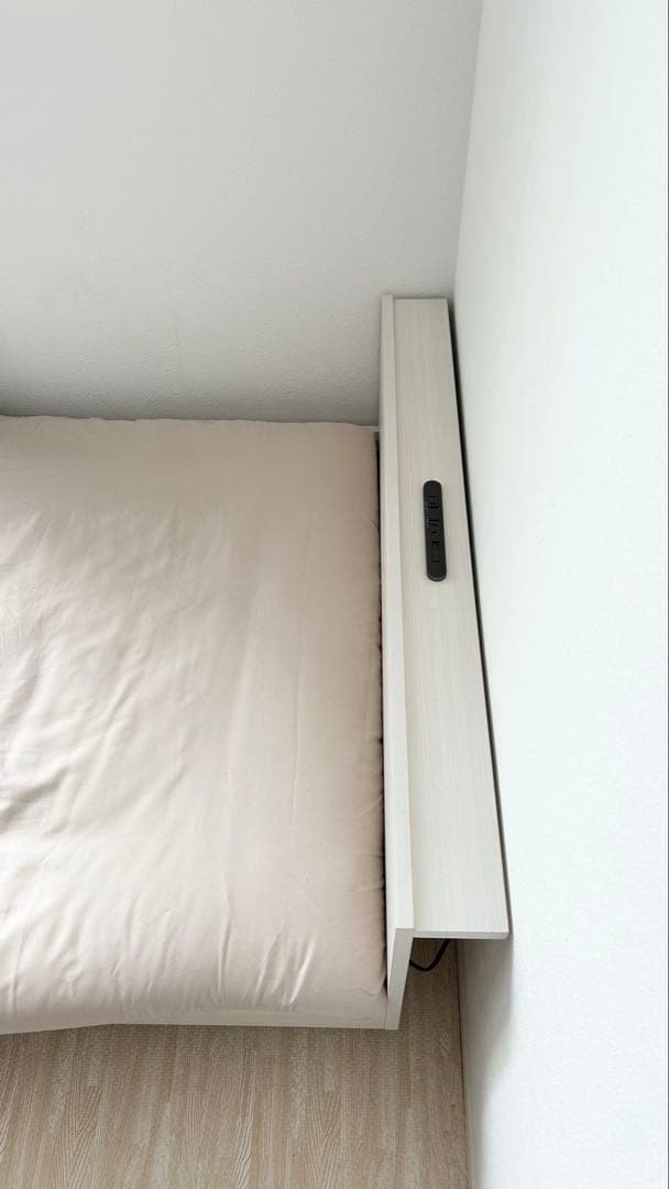 アイリスオーヤマ USBコンセント宮棚付きベッド シングル