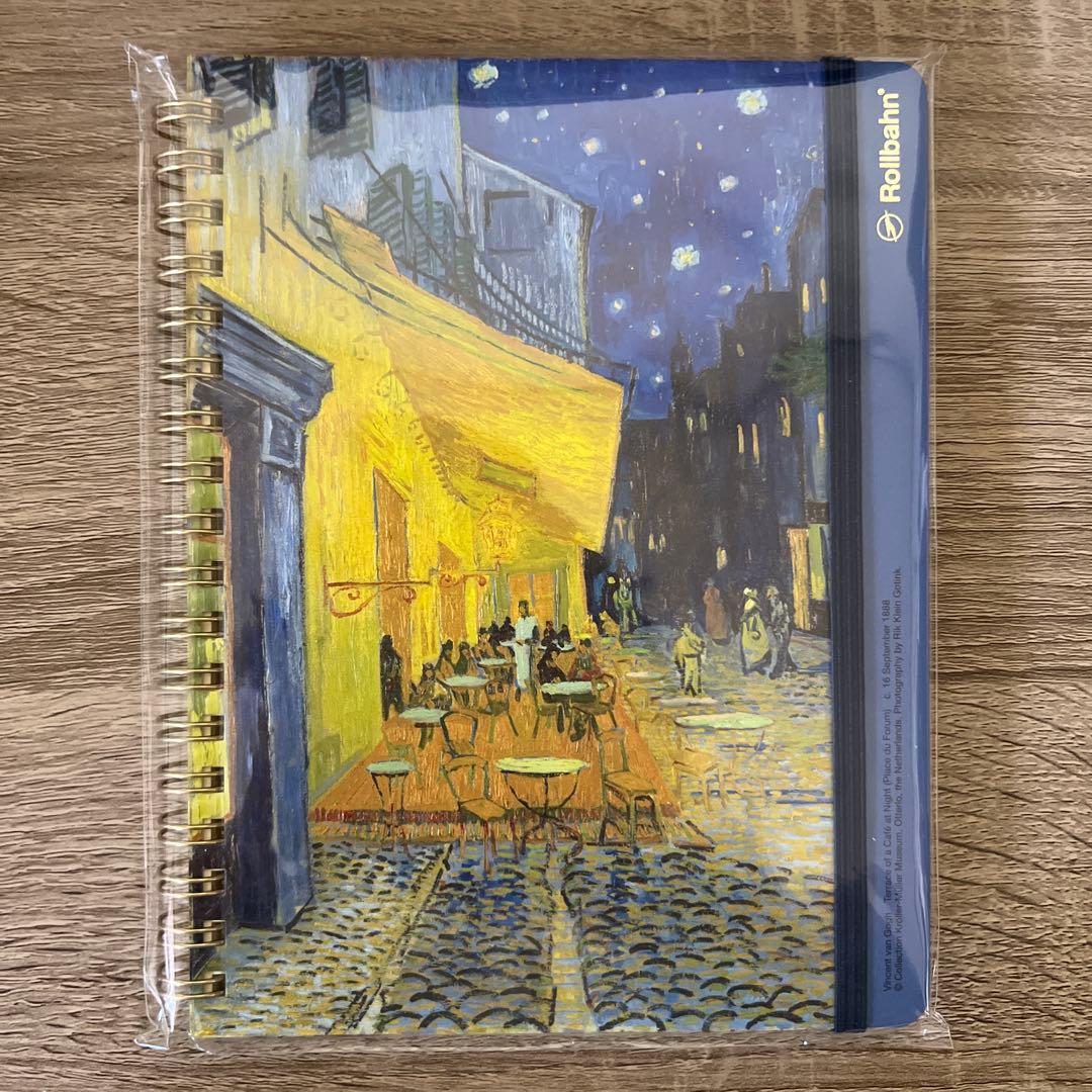 神戸 大ゴッホ展 ロルバーン 夜のカフェテラス ポケット付きメモL