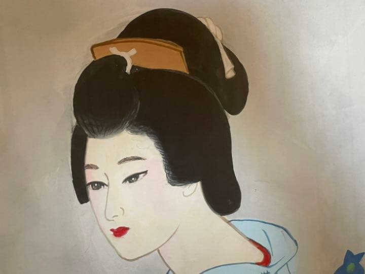 蔵出し！！真作！！ 宮下柚葵 「淳宵」 伊東深水門下 美人画重鎮