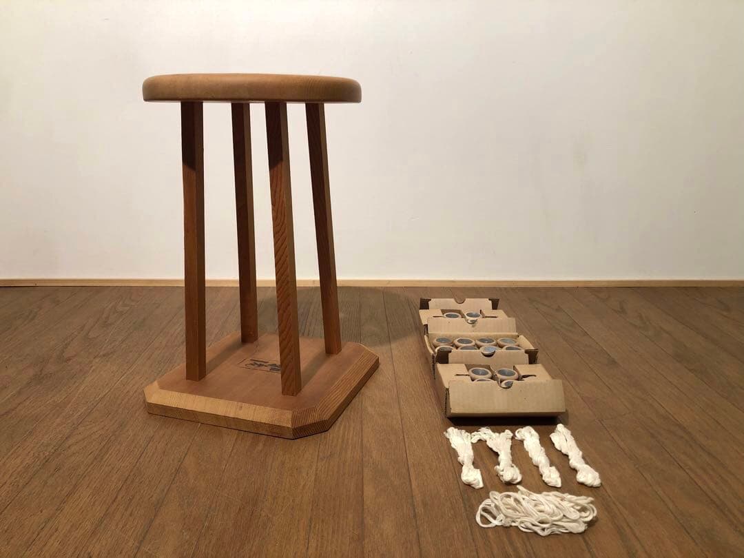 雅流 組紐台 丸台 組台 おもり 糸付き 組紐道具 無垢材 ③