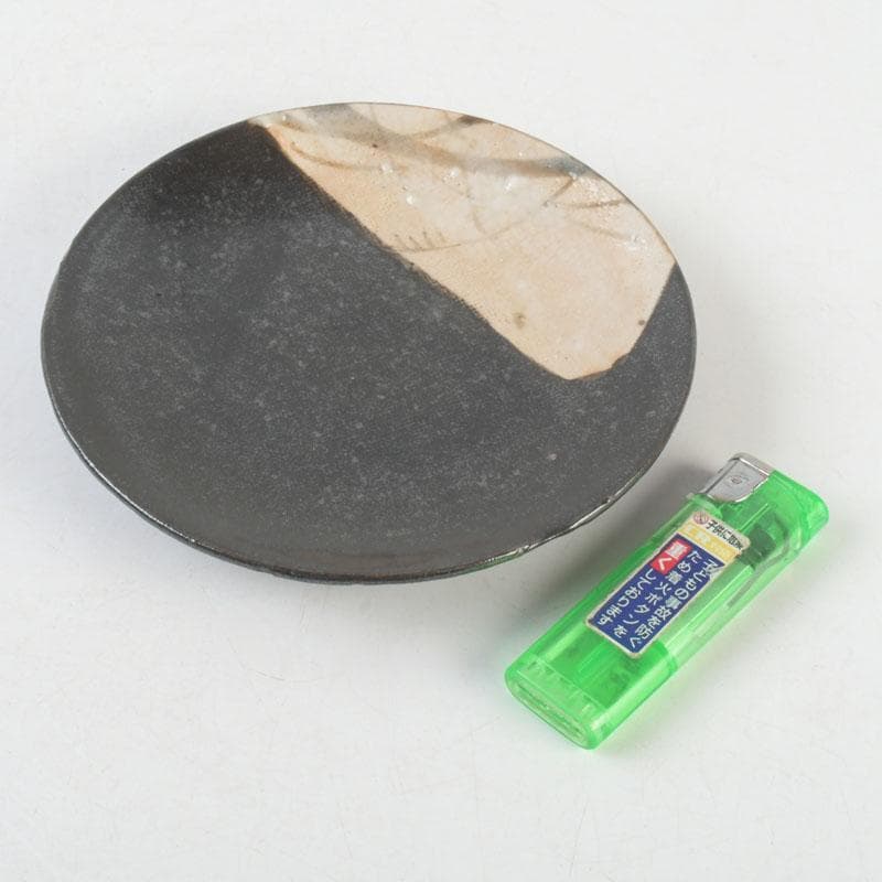 和食器 織部焼 竹里庵 葵窯 加藤春二作 草文皿 十客 共箱 V 9735