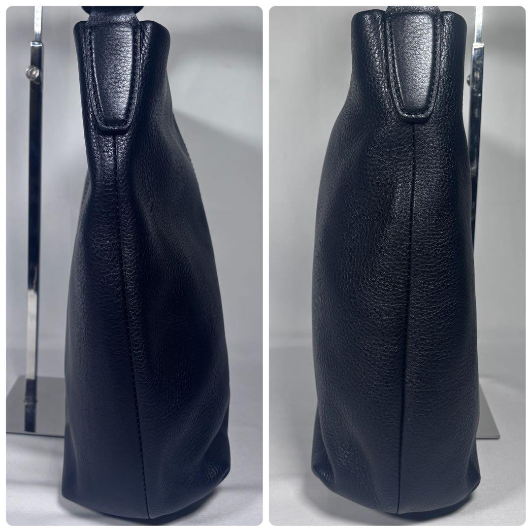 美品 土屋鞄 ショルダーバッグ 2way 斜め掛け クラルテ レザー ブラック