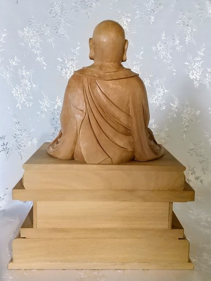 僧形坐像 法然上人坐像 #074 ◇白檀 木彫 仏像