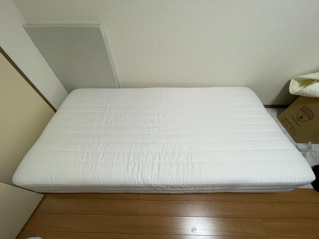 【送料込】美品 無印良品 脚付マットレス シングル 高密度ポケットコイル