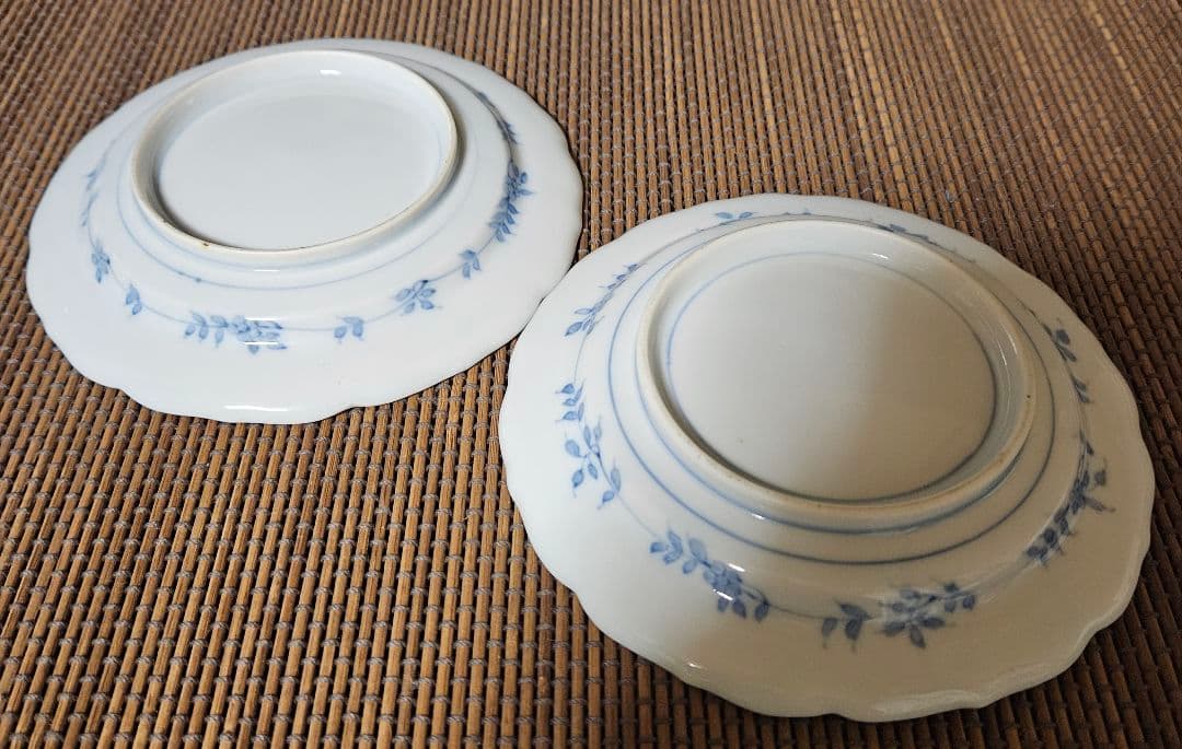 名品❗】江戸時代後期 柿右衛門様式 染錦 双鳥に 梅花紅葉赤花図 輪花