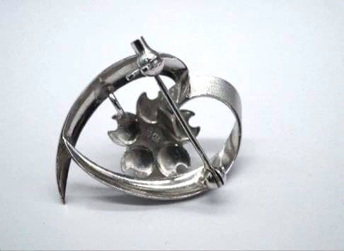 TASAKI 田崎真珠 タサキ シルバー ブローチ ローラアシュレイ ハンカチ