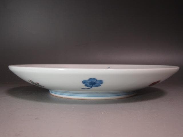 ☆ 13代 今右衛門 錦藤袴絵額皿☆y339