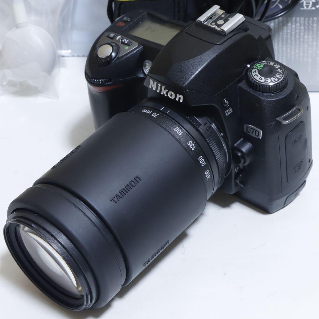 ☆スマホに送れる一眼レフ☆WiFi&望遠☆ Nikon D70セット♪ ccdカメラ