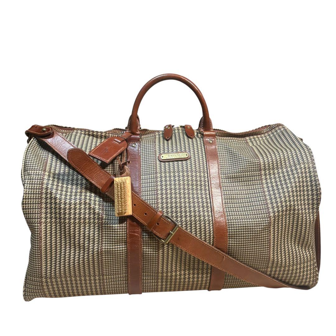 希少】ポロラルフローレン 千鳥格子 ボストンバッグ 2way 大容量