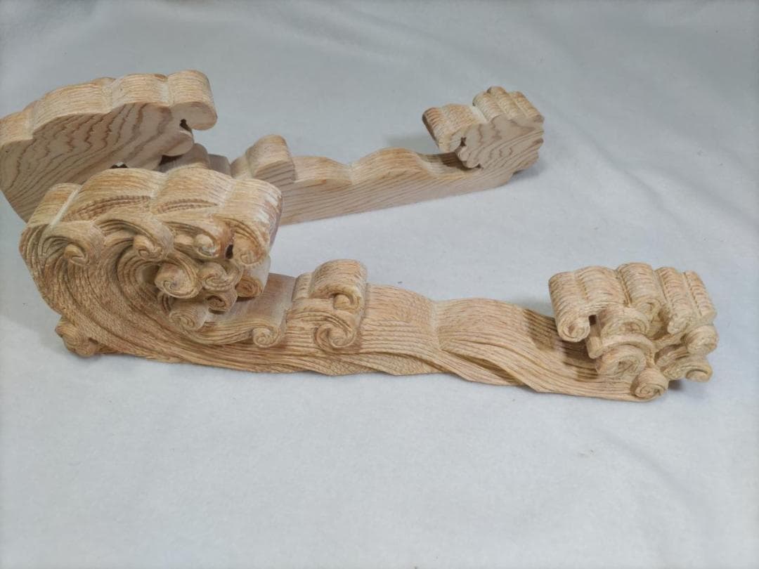 【波】幅30cm 1組（2個）山車、だんぢり彫刻部材 送料