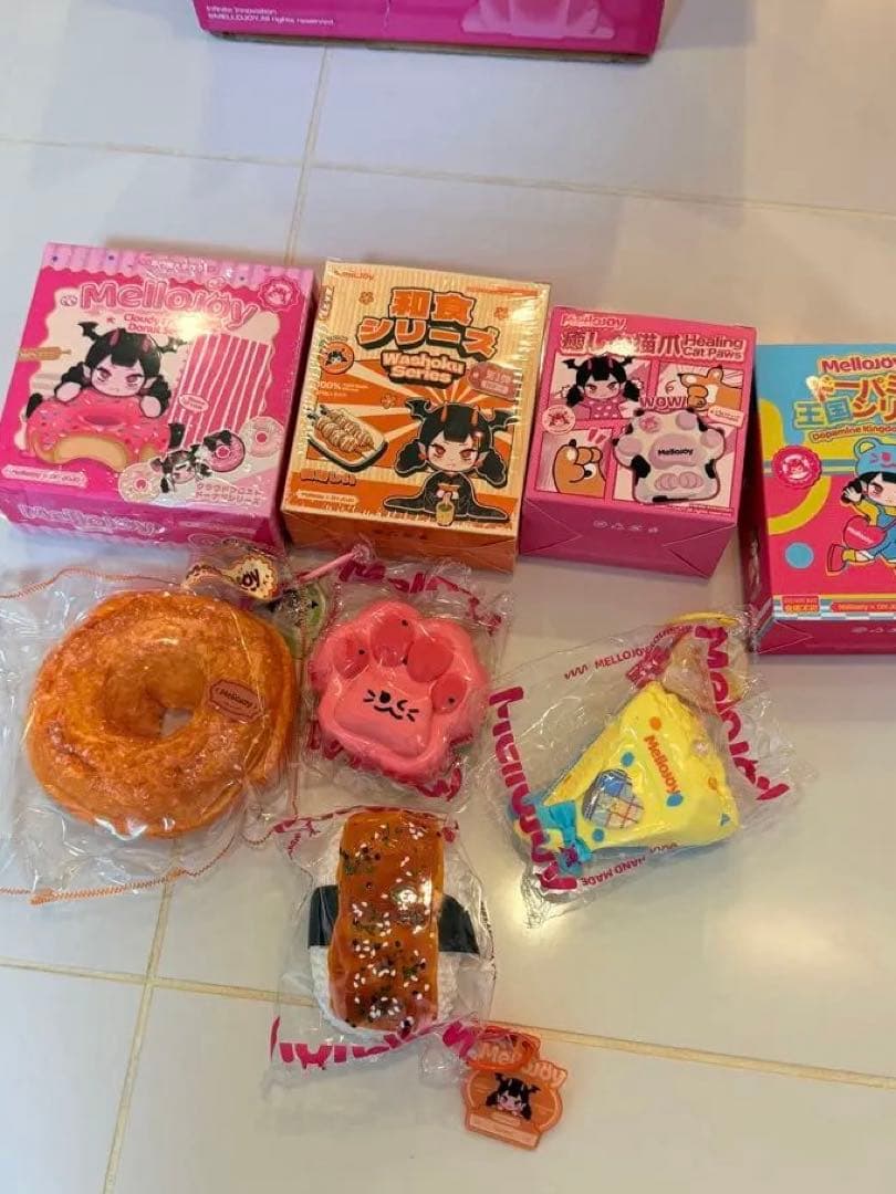mellojoy スクイーズ まとめ売り 和食 ドーナツ 猫爪 ドーパ