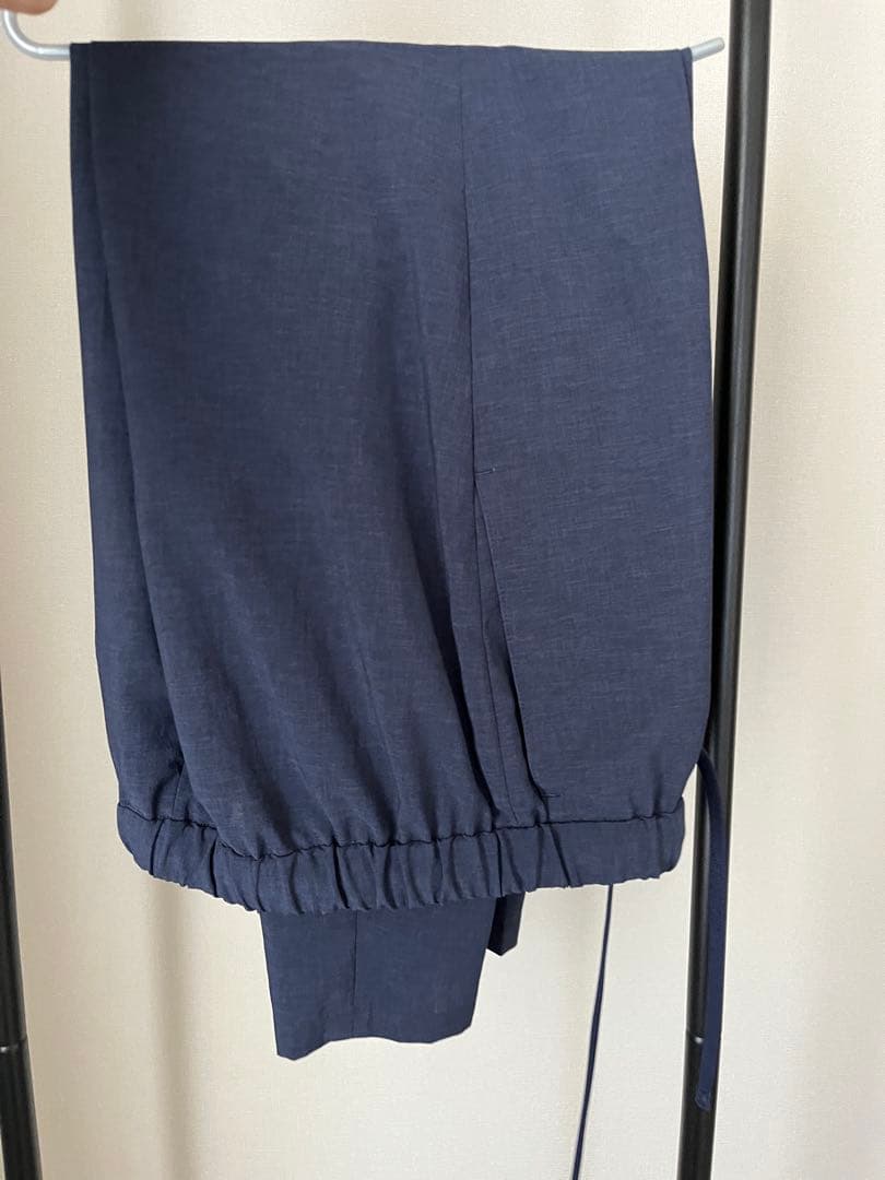 【定価19,910円】美品ノーカラージャケット ＆イージーパンツ2点セットM