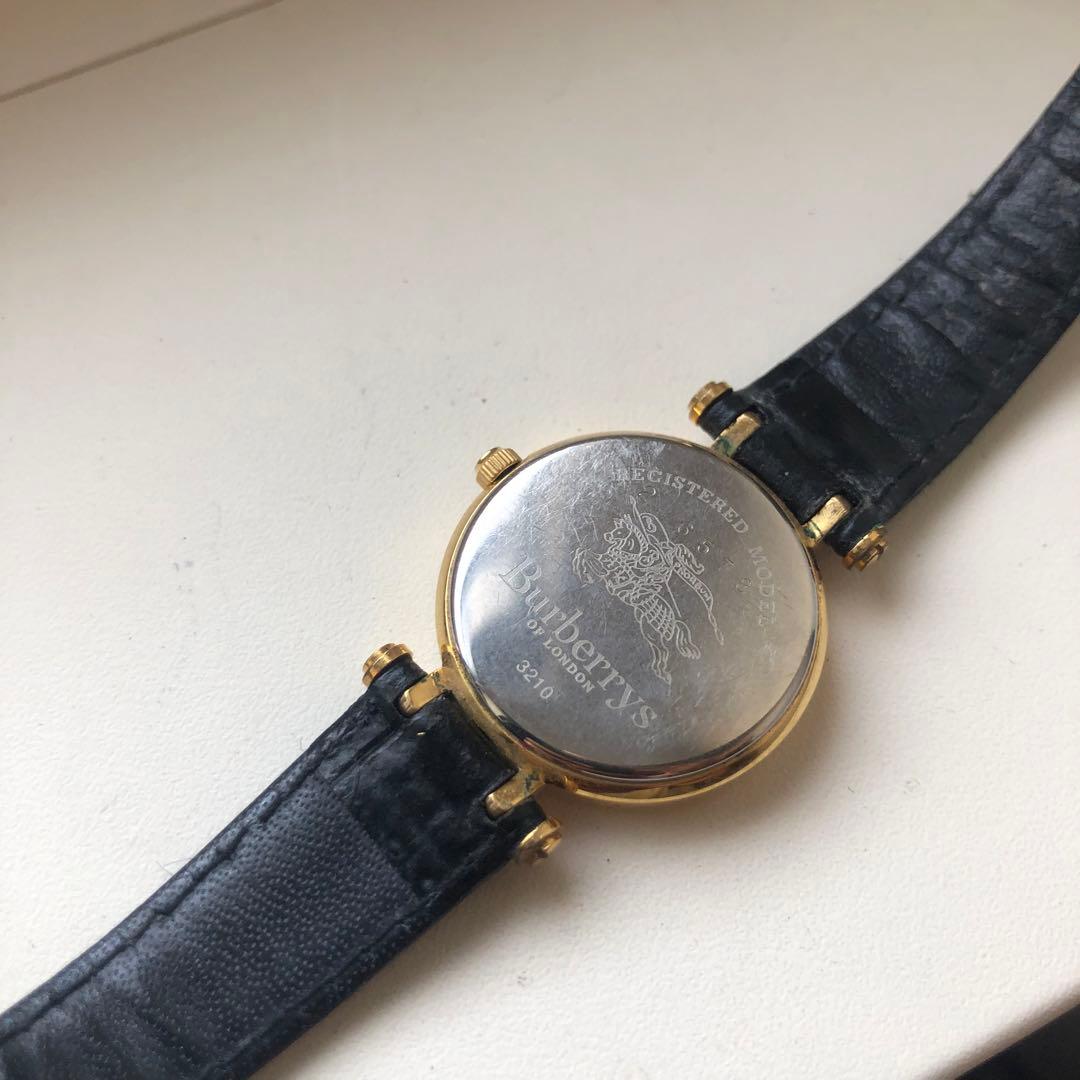 Burberrys バーバリーズ 電池新品 ローマン レザー ベルト 時計