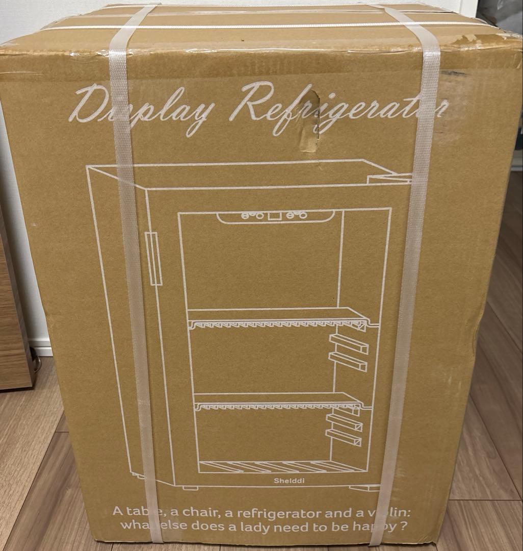 冷蔵庫 48L 小型 コンプレッサー式 透明ガラスドア ステンレス製