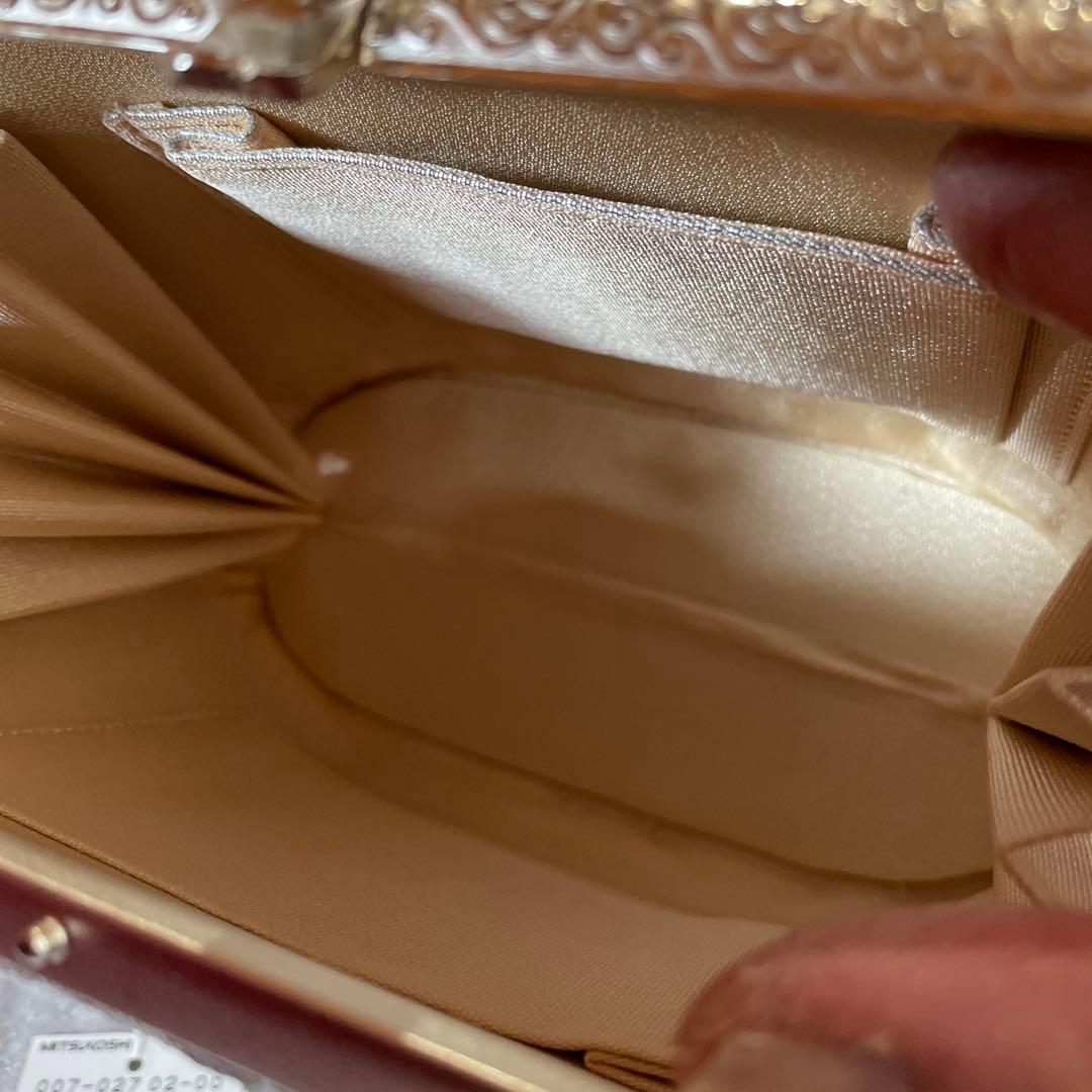 シルバー ジグザグパターン パーティーバッグ