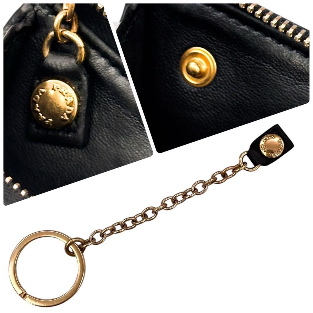 美品 プラダ サフィアーノ ケース 小銭入れ キーケース コンパクト 財布