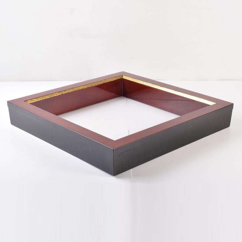 茶道具　輪島塗　塗師　古今青峰作　松葉ちらし　炉縁　共箱　C　7051A