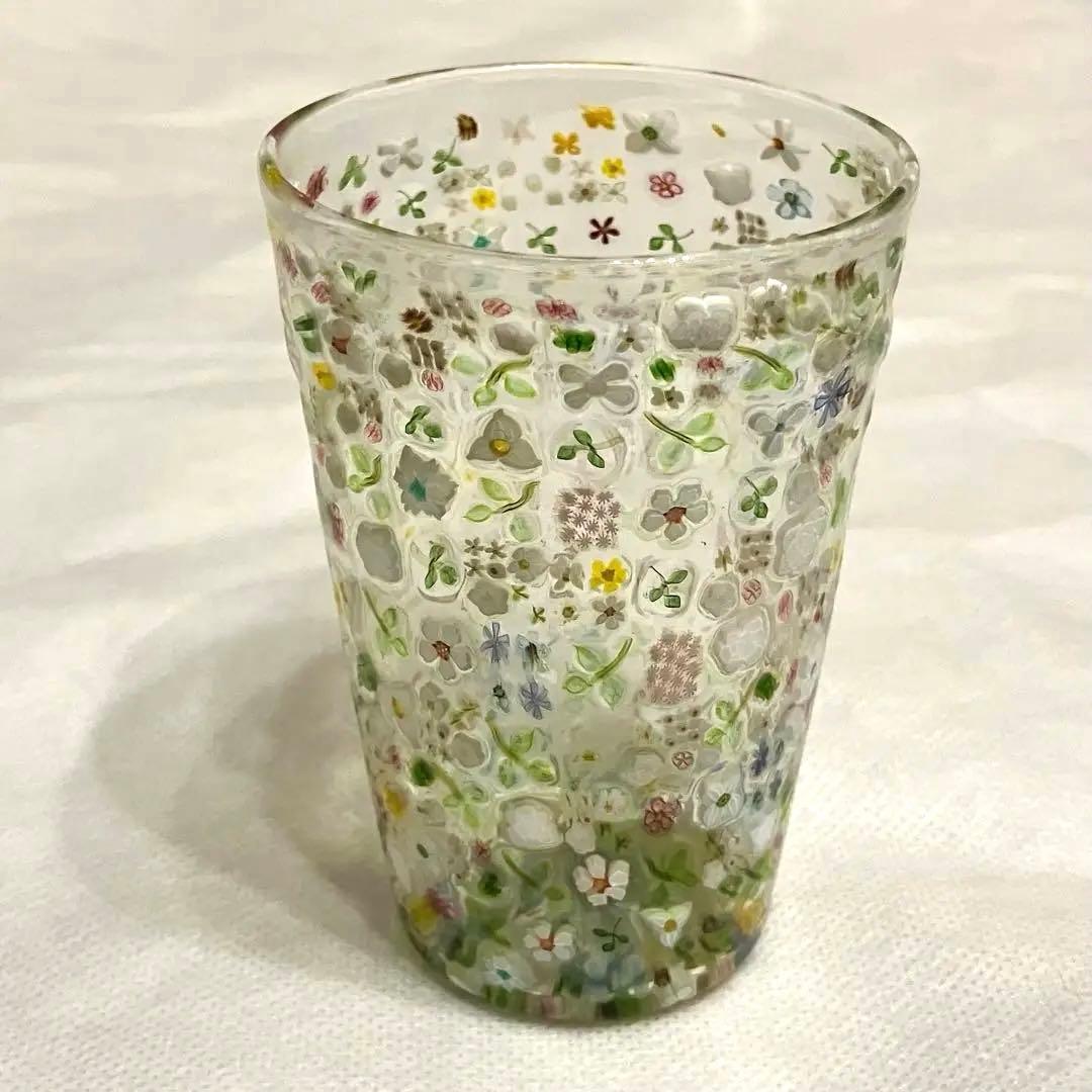 江波冨士子さん 『花の庭』蓋物 江波富士子 江波冨士子 花の庭 ガラス