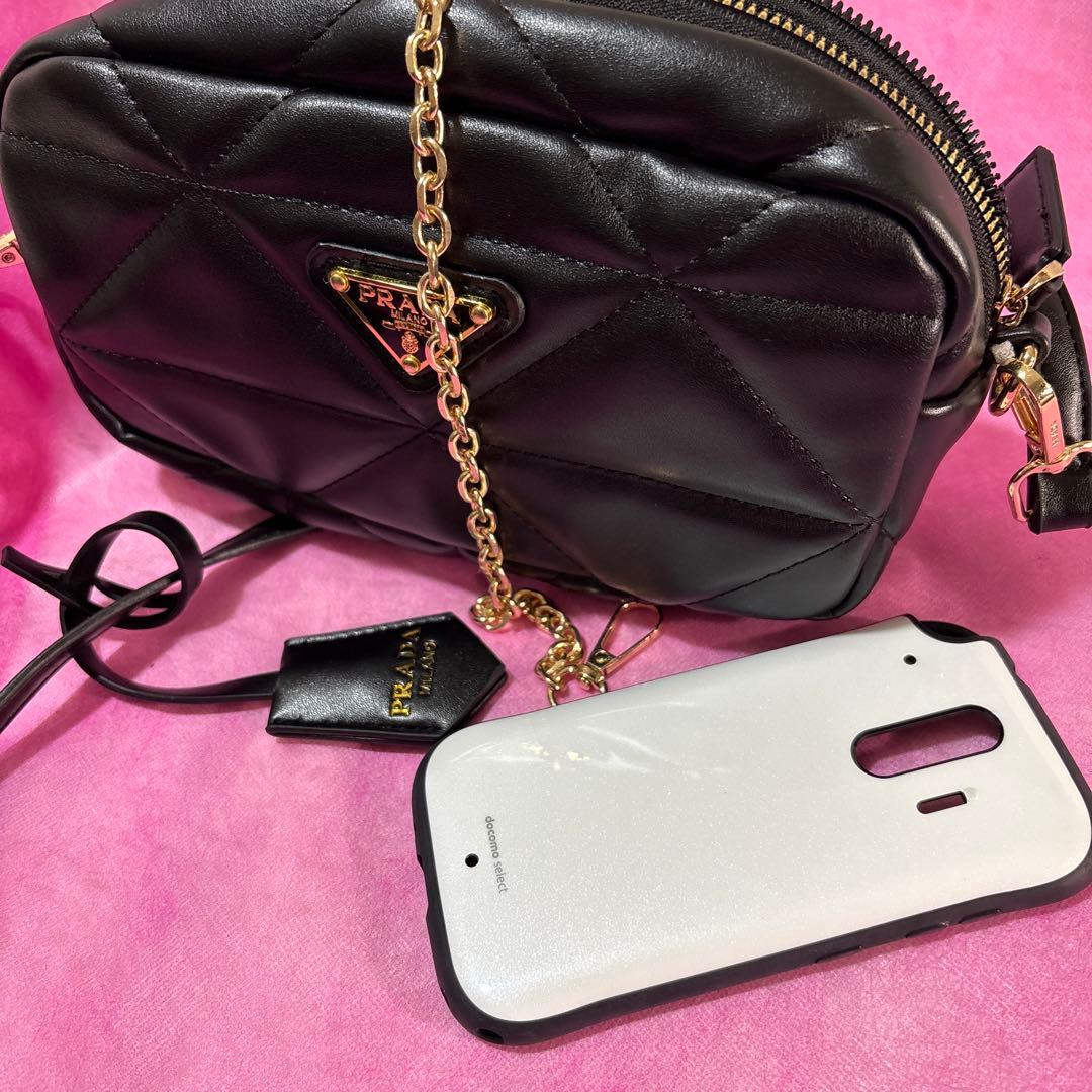 ブラック レザー ショルダーバッグノベルティ