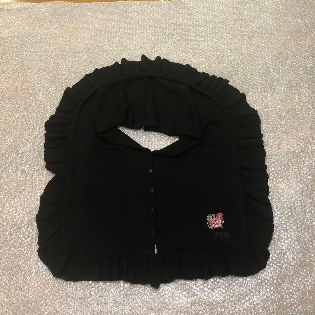 フェイラーストール　マフラー　ポンチョ　肩掛け　膝掛け　刺繍入　未使用