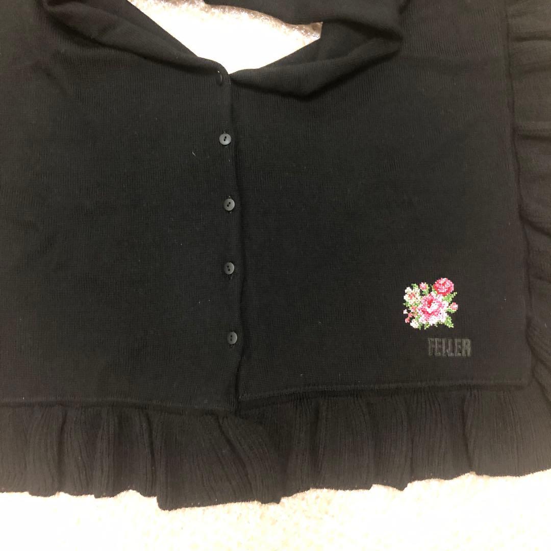 フェイラーストール　マフラー　ポンチョ　肩掛け　膝掛け　刺繍入　未使用