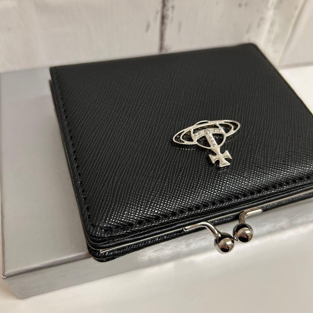 ショッパー付き】Vivienne Westwood♡二つ折り財布 ブラック - メルカリ