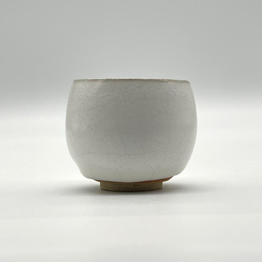 清水卯一 白釉 ぐい呑 盃 合箱 人間国宝 保証