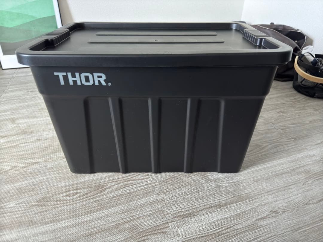 THOR 黒 プラスチック収納ボックス 75L THOR】Large Totes With Lid