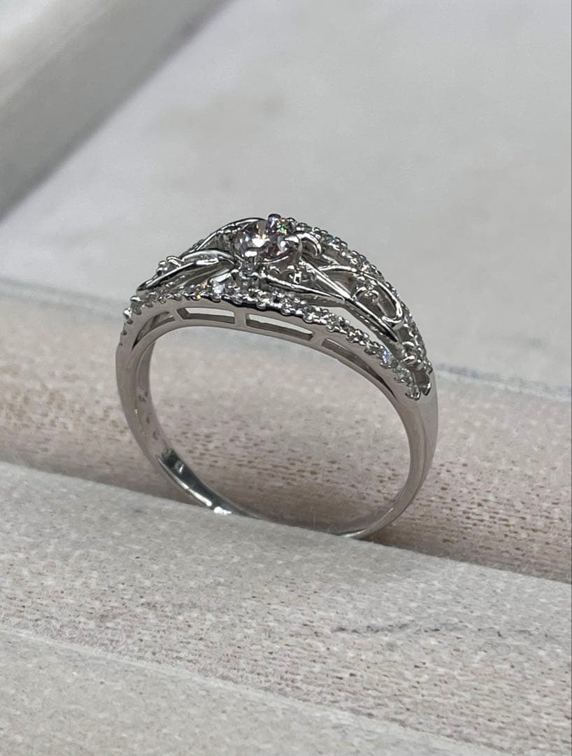 専用JL220★高級 ダイヤモンド0.466ct プラチナ リング 鑑別付