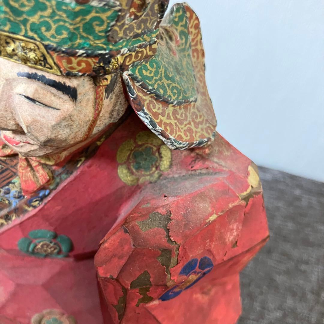 奈良一刀彫 名工竹林薫風作 舞楽人形 春日大社 骨董 古道具 奈良蔵出