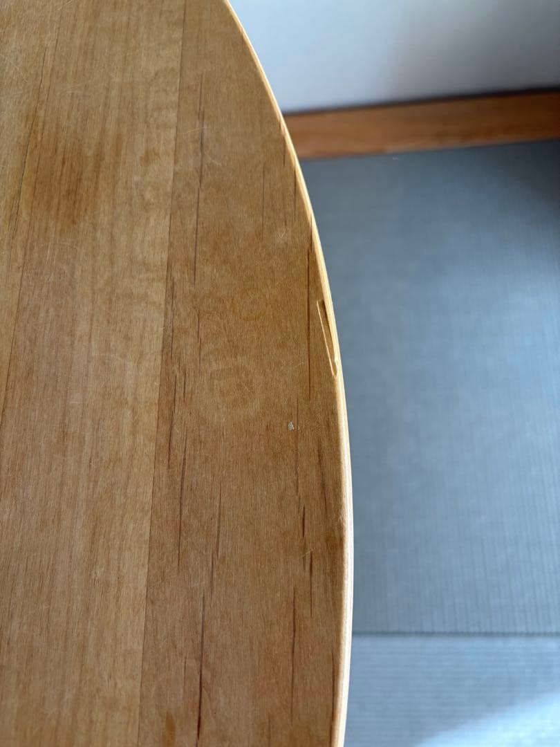 低め　モモナチュラル　アルダー材　VIVO 丸　ダイニングテーブル 90cm