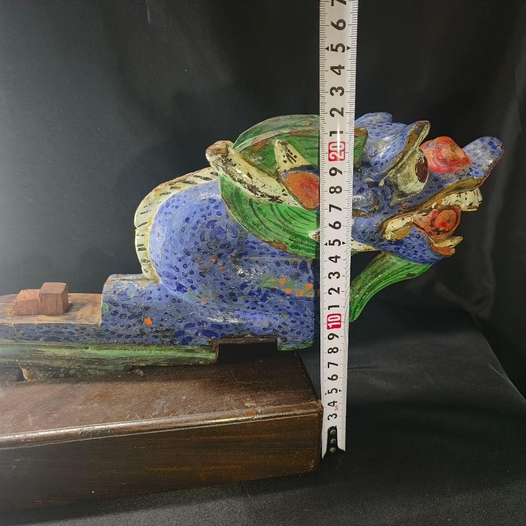 中国骨董 木彫竜頭 明清古建築 木鼻 だんじり 地車 寺流出古美術品