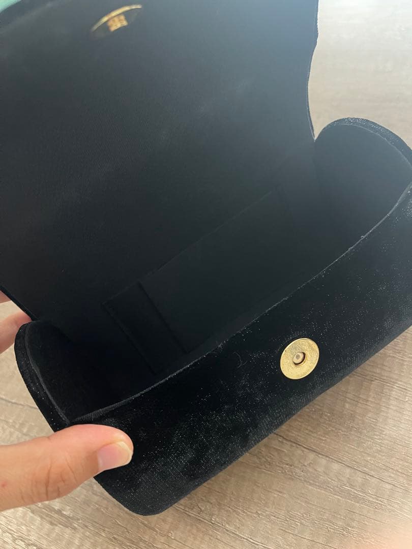 黒の厚底草履LLとファー付きバッグセット