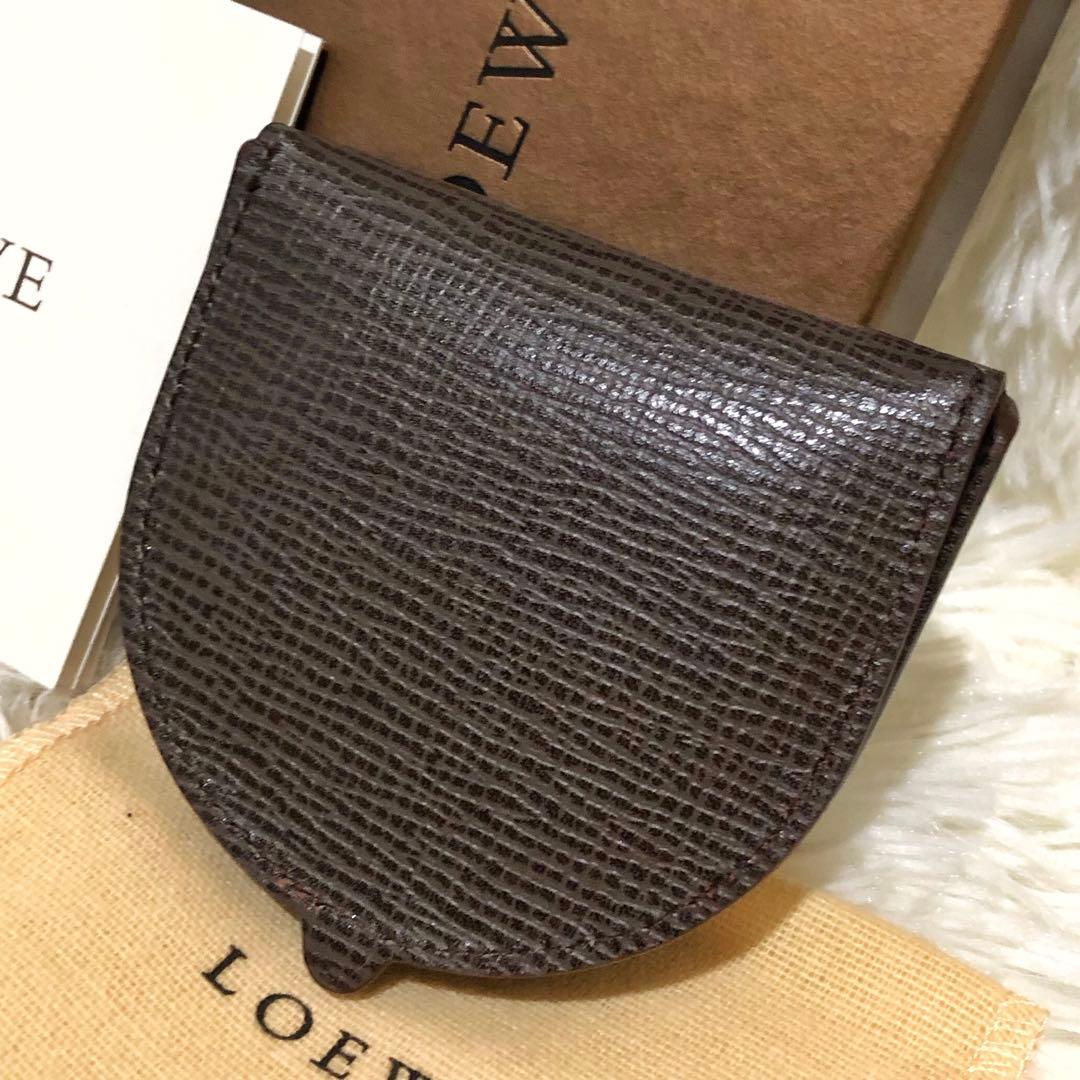 未使用✨ロエベ アナグラムロゴ　レザー　 ケース ダークブラウン