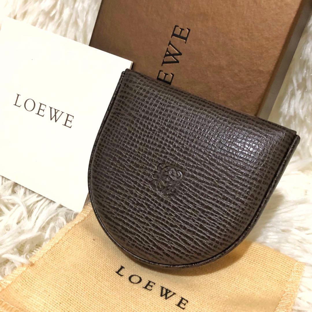 未使用✨ロエベ アナグラムロゴ　レザー　 ケース ダークブラウン