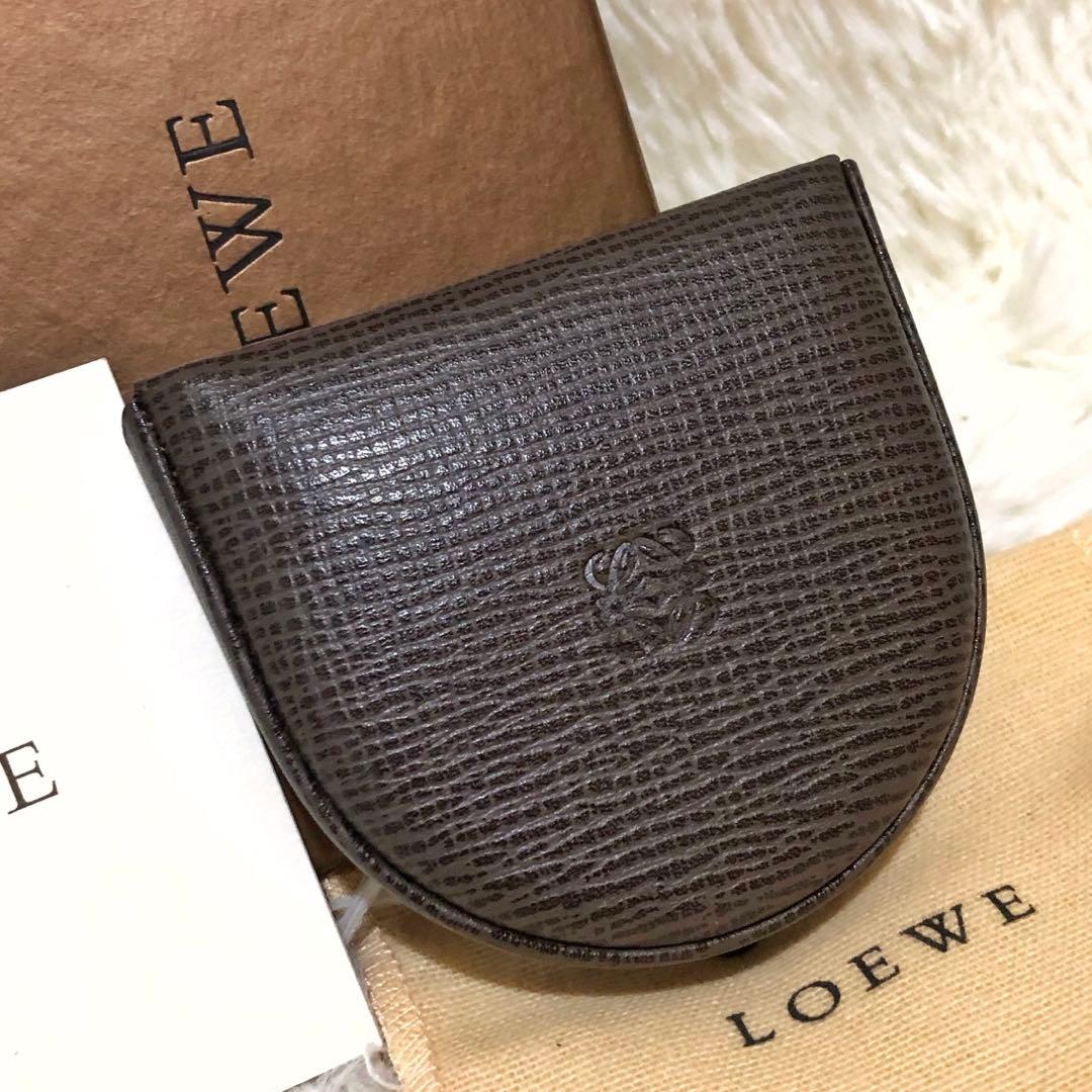 未使用✨ロエベ アナグラムロゴ　レザー　 ケース ダークブラウン