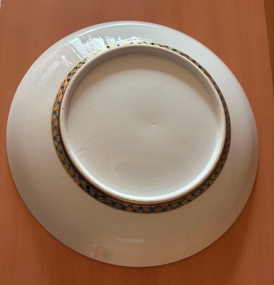 隆泉作 直径60cm 飾り皿 特大絵皿