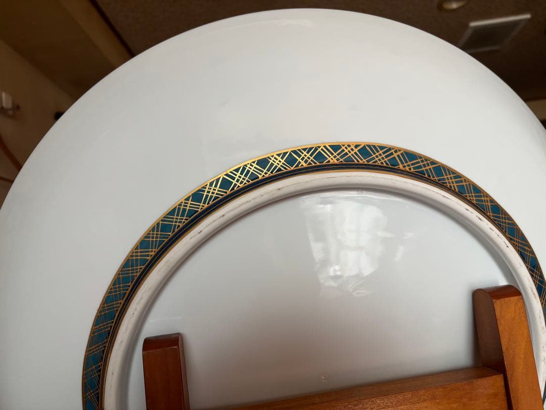 隆泉作 直径60cm 飾り皿 特大絵皿