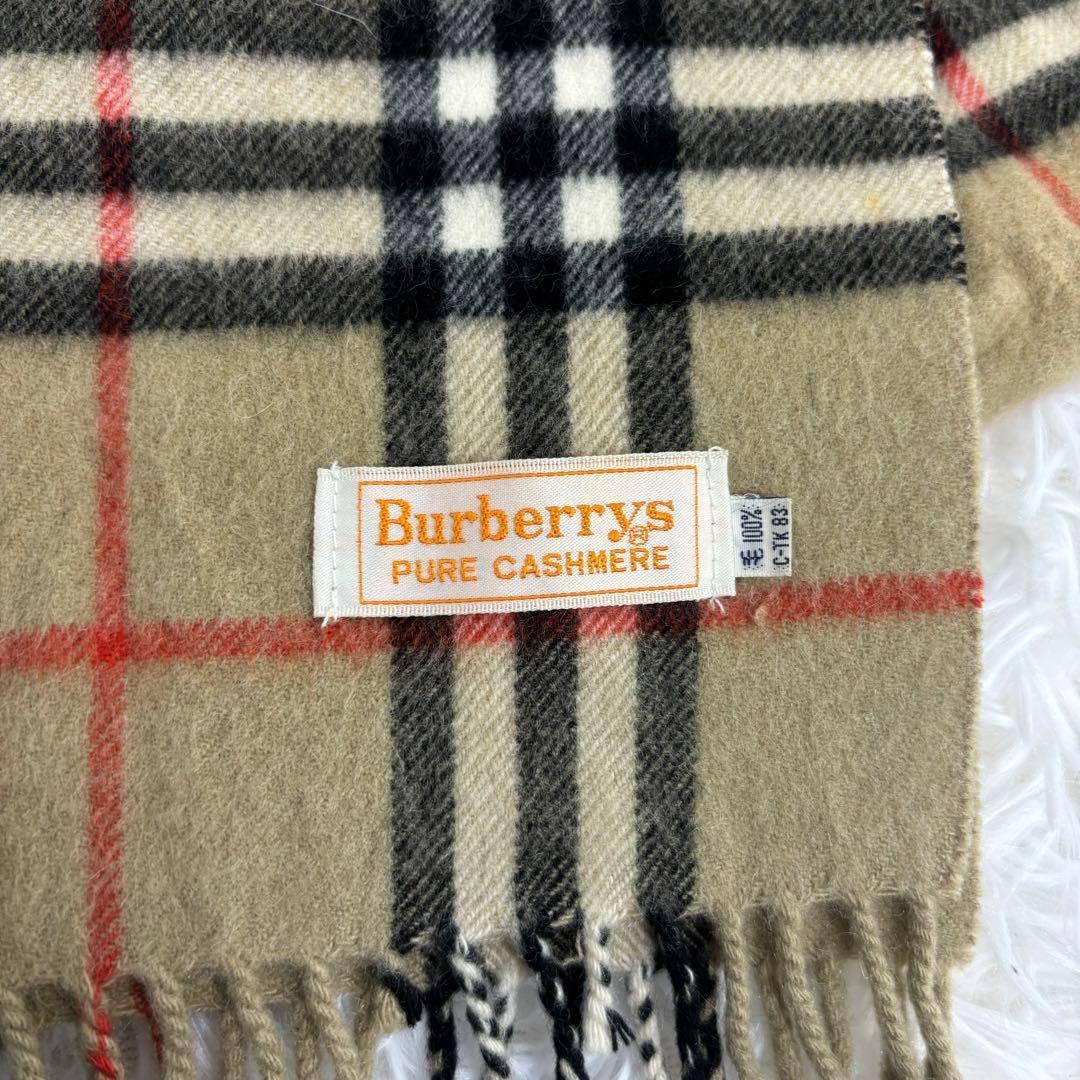 白タグ✨Burberrys バーバリー マフラー ノバチェック カシミヤ ⑤