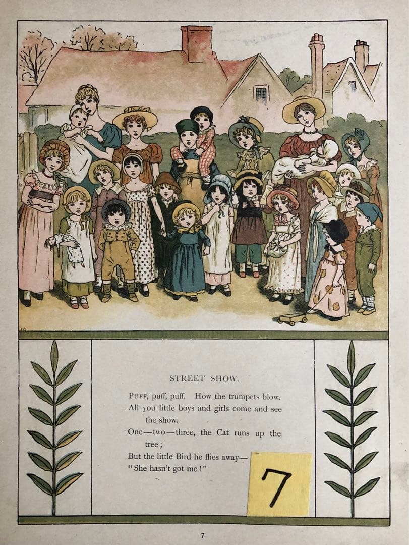 1885年に出版された ケイト・グリーナウェイの 多色版画で製作された