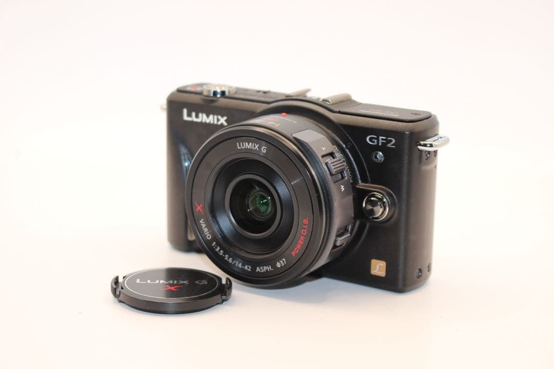 ☆純正バッテリー2個、レンズ収納袋付☆ LUMIX DMC-GF2 電動ズーム