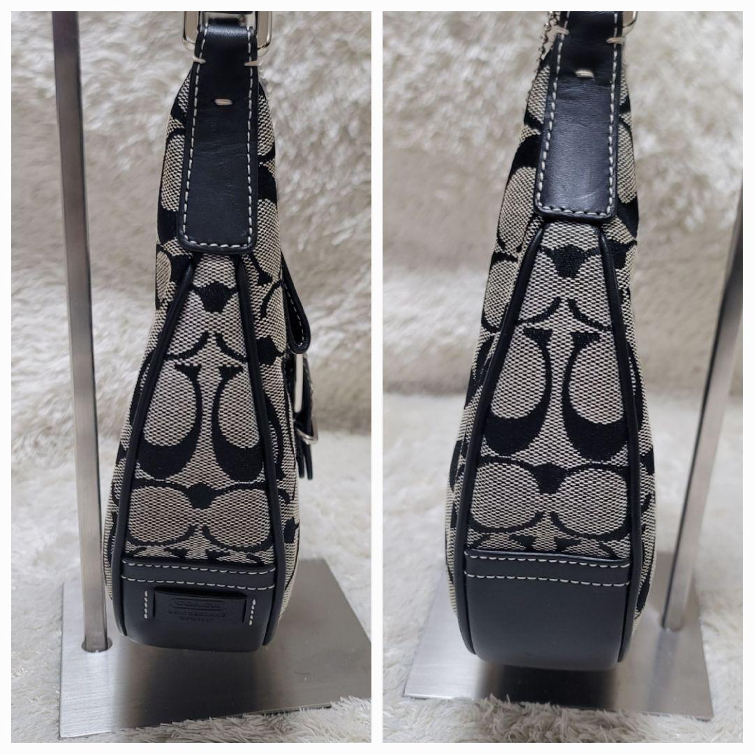 三日月型 極美品✨コーチ ハーフムーン ワンショルダー シグネチャー 専用袋