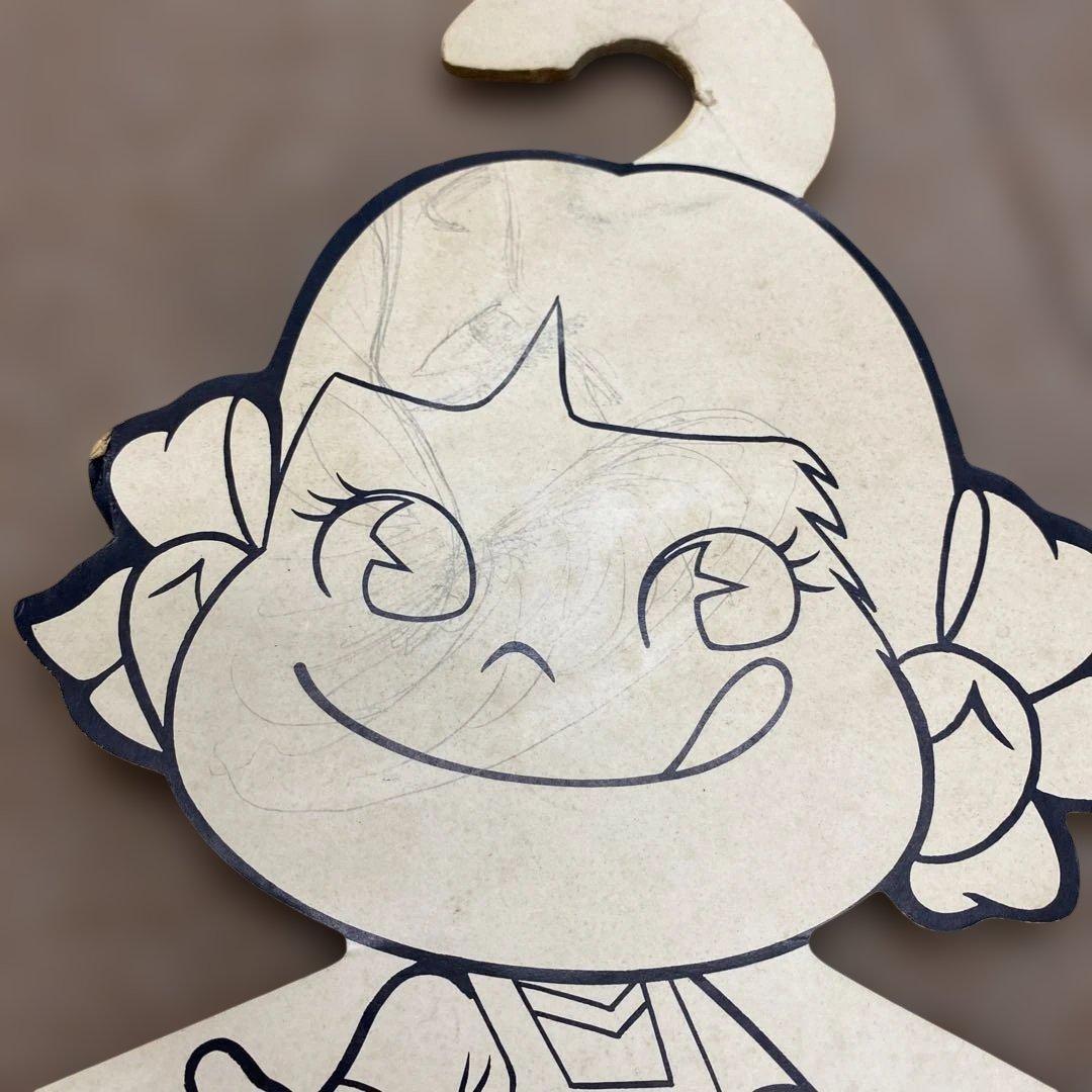 ぺこちゃん　紙ハンガー　ハンカチ（赤・青）セット