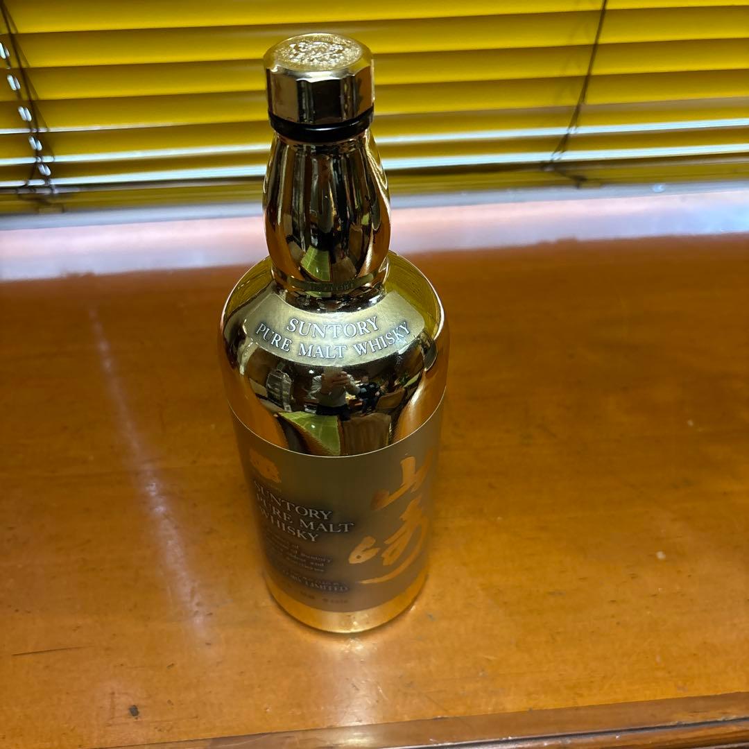 山崎 シングルモルトウイスキー ゴールドボトル 空瓶