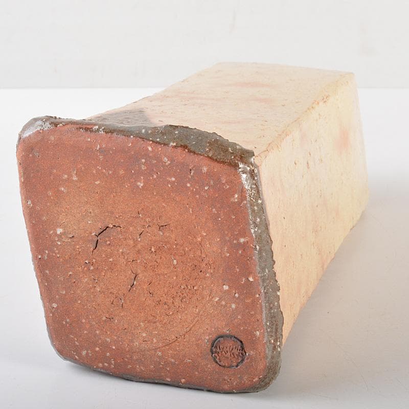 萩焼 十三代 田原陶兵衛作 菱花入 共布 共箱 V