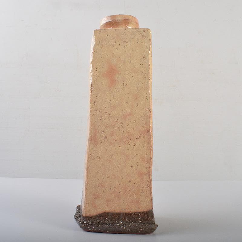 萩焼 十三代 田原陶兵衛作 菱花入 共布 共箱 V