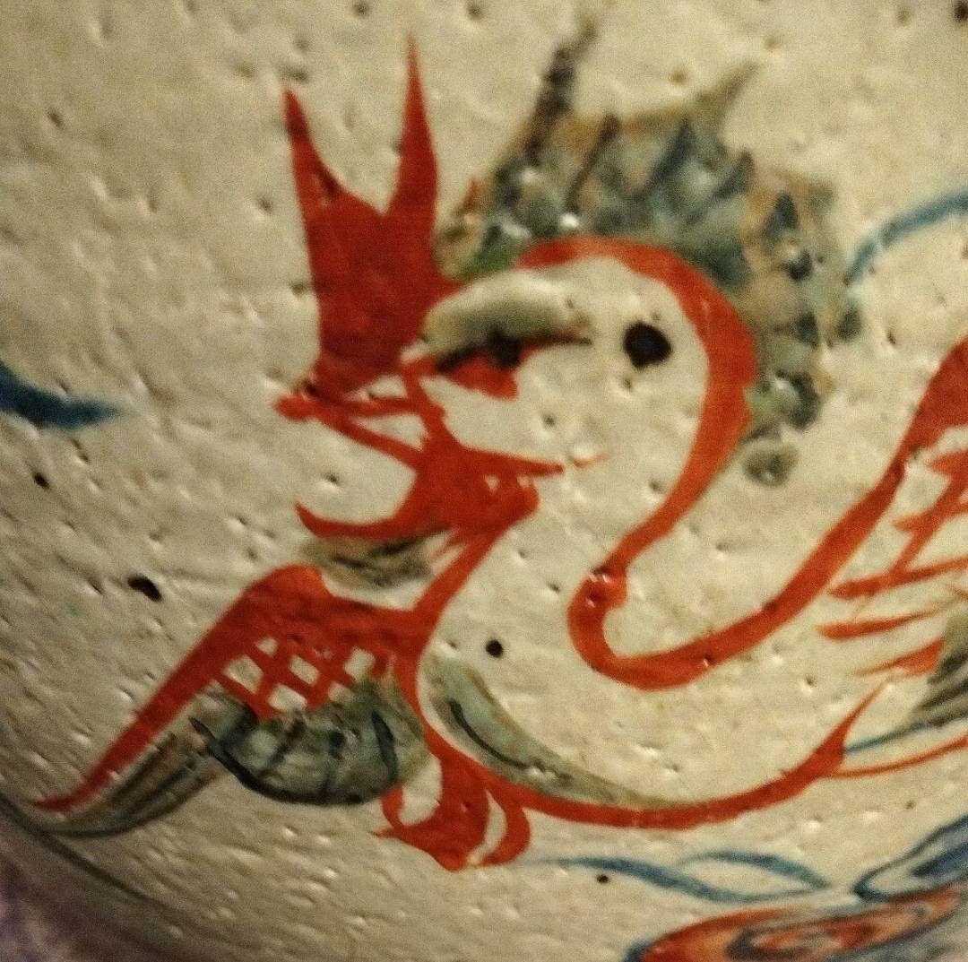 中国古玩 鳳凰紋様 壷