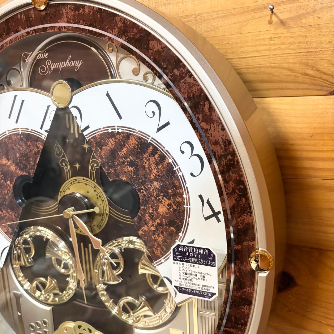 【美品】SEIKO セイコー RE568B ウェーブシンフォニー 掛時計