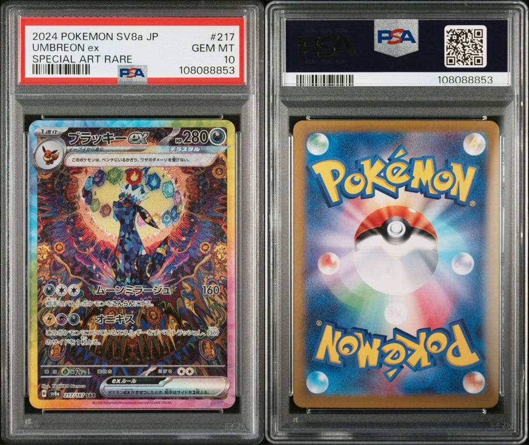 PSA10】ブラッキーex SAR テラスタルフェスex 217/187