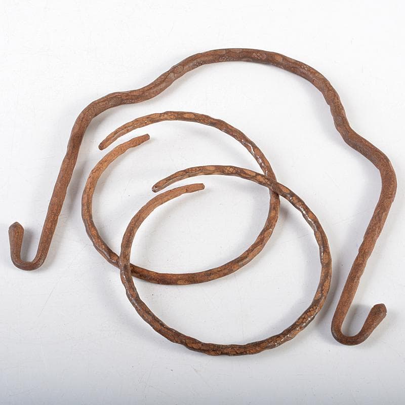 茶道具 田中敏孝作 釣釜道具 釣手 釜釻 釜鎖 一揃 共